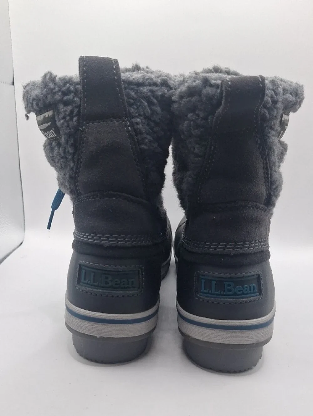L.L. Bean Rangeley Pac Boots Ankle Insulated Waterproof Black Gray